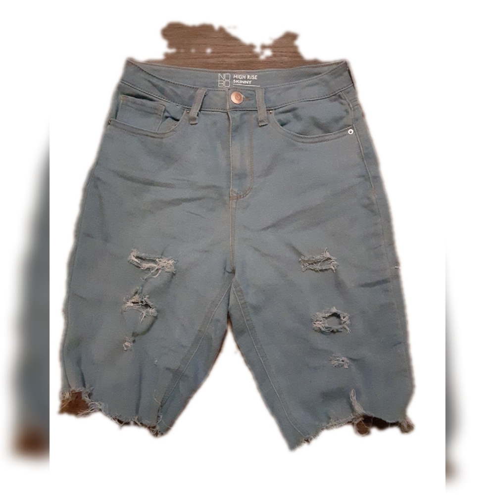 High waist  skinny jean shorts